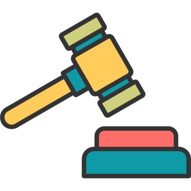 Hukuk. Web simgesi basit illüstrasyon