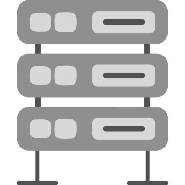 Sunucu. Web simgesi basit illüstrasyon