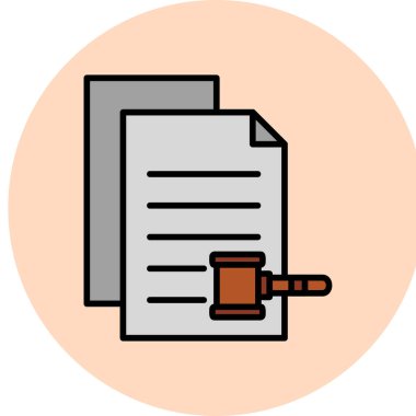 Belge simgesinin vektör illüstrasyonu