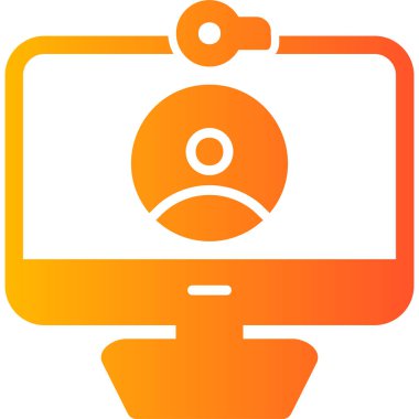 Video çağrısı modern simge, vektör illüstrasyonu