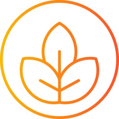 Yaprak. Web simgesi basit illüstrasyon 