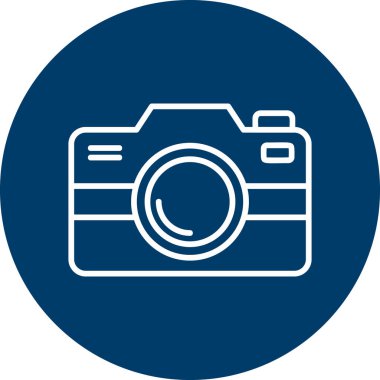 Fotoğraf Kamerası Simgesi. Vektör İllüstrasyonu