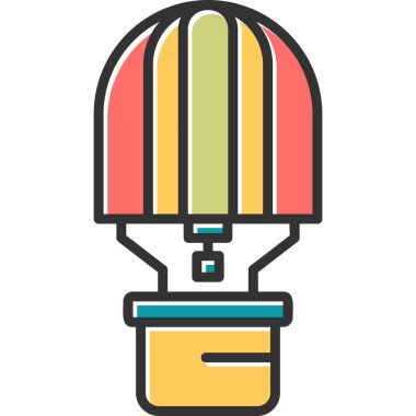 sıcak hava balonu simgesi, web illüstrasyon tasarımı