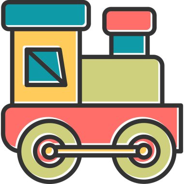 Baby train modern vector icon illustration