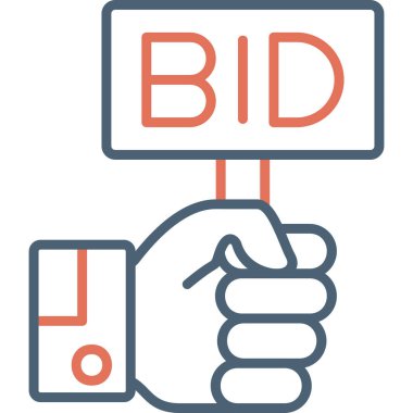 Teklif simgesi vektörü, düz tasarım sembolü 