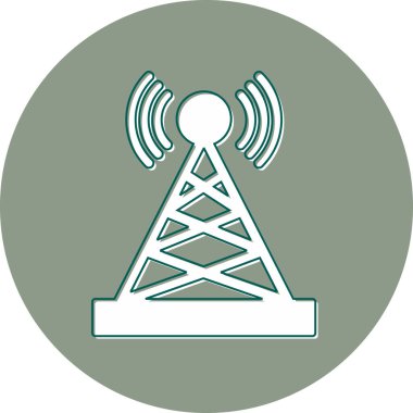 İletim kulesi, web simgesi basit illüstrasyon