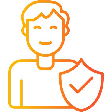 Trust Man, User logo, simple icon for web page 