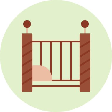 bebek beşiği düz simgesi