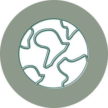 Dünya simgesinin vektör illüstrasyonu