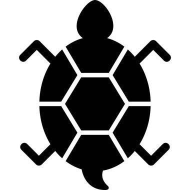 kaplumbağa simgesi, ağ basit illüstrasyon