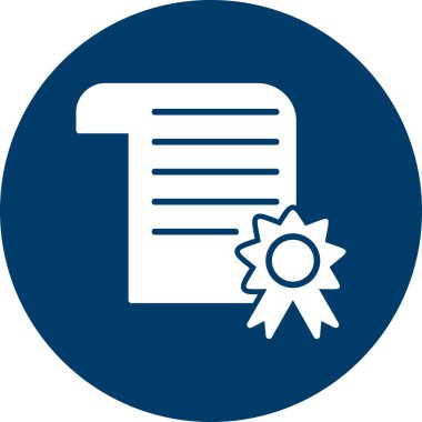 Sertifika. Diplomanın basit illüstrasyonu 