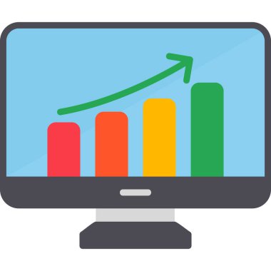 veri analiz grafiği. Basit web illüstrasyonu