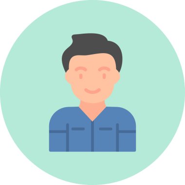 Dişçi insan avatarının grafik çizimi 