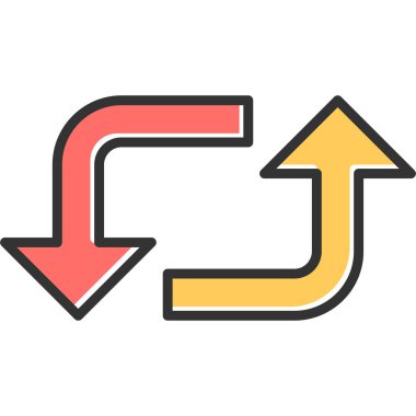 Modern simge, vektör illüstrasyonunu döndür