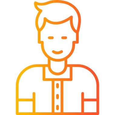 internet user, graphic man logo, simple icon for web page 