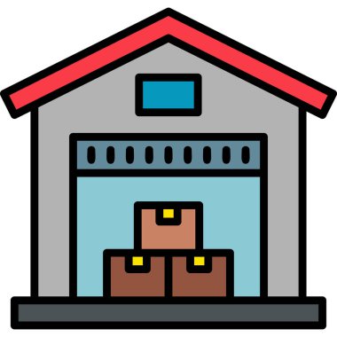 Ev. Web simgesi basit illüstrasyon