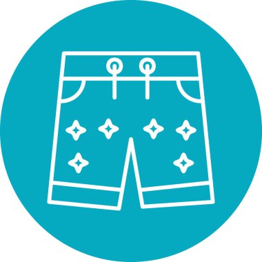 Şort. Web simgesi basit illüstrasyon  