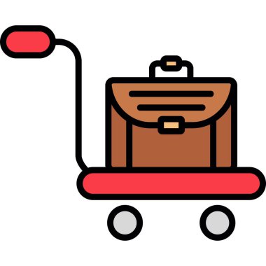 Trolley icon, illustration for web