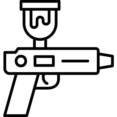 Vektör illüstrasyon, sprey tabancanın ağ simgesi