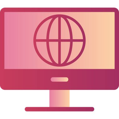 Küre. Web simgesi basit illüstrasyon