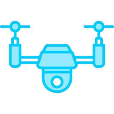 Drone simgesi, vektör illüstrasyonu basit tasarım