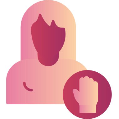 Şiddet ikonu vektör illüstrasyonunu durdur