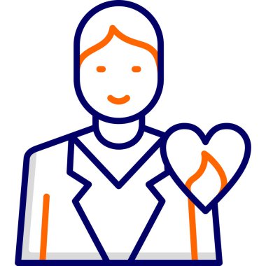 Passionate modern vector icon illustration