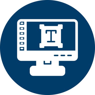 Metin Aracı. Web simgesi basit illüstrasyon