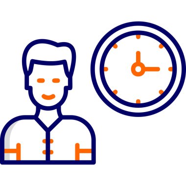 Çalışma Saati, zaman yönetimi vektör illüstrasyonu