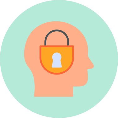 Güvenlik kilidi web simgesi basit illüstrasyon 