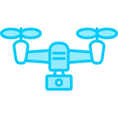 Drone simgesi, vektör illüstrasyonu basit tasarım