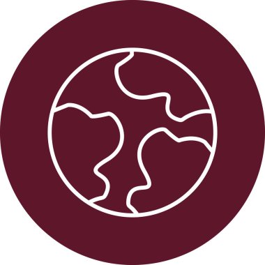 Dünya simgesinin vektör illüstrasyonu