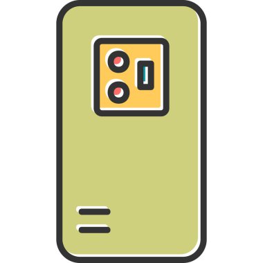 Mobil Arka Kamera, akıllı telefon aygıtının dijital illüstrasyonu 