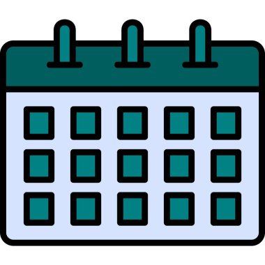 Takvim simgesi, vektör illüstrasyonu basit tasarım