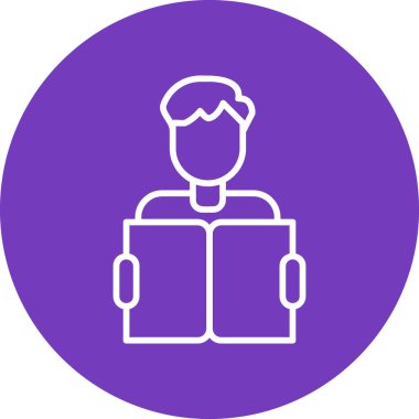 Simge vektör illüstrasyonu öğreniliyor