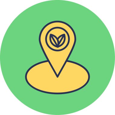 eco leaves, Location pin. web icon simple illustration