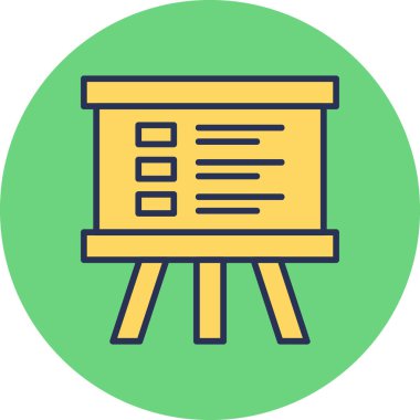 Üniversite Sunum vektörü illüstrasyon web simgesi