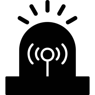 Siren modern simge, vektör çizimi 