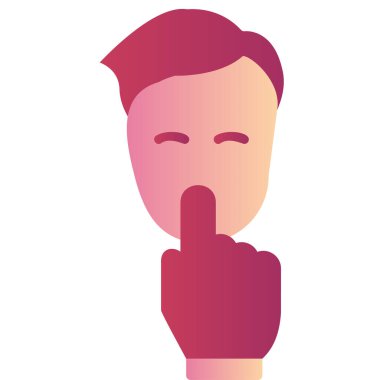 Sessizlik! Web simgesi basit tasarım