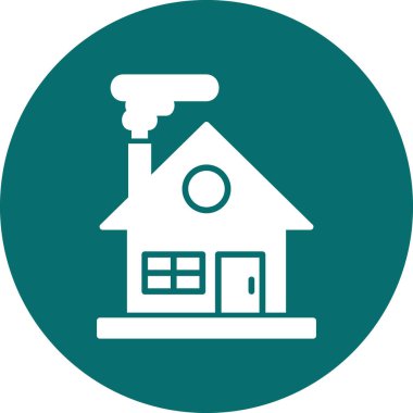 Ev. Web simgesi basit illüstrasyon