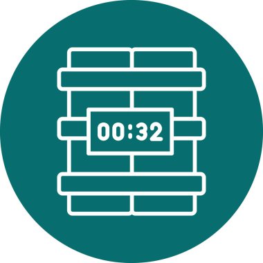 vector illustration of bomb modern icon