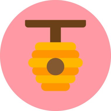 Arı kovanı simgesi vektör illüstrasyonu