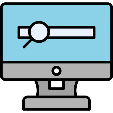 Arama simgesi vektör illüstrasyonu 