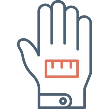 Parmak simgesi ile el, vektör illüstrasyonu