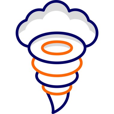 Twister modern simgesi, vektör illüstrasyonu