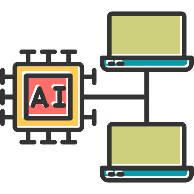 Modern simge vektör illüstrasyonunu veri paylaşımı