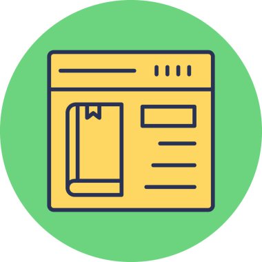 Çevrimiçi kitap satın alma simgesi, modern tasarım illüstrasyonu