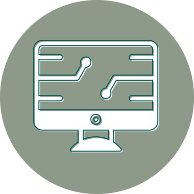 Bilgisayar ekranı. vektör illüstrasyonu