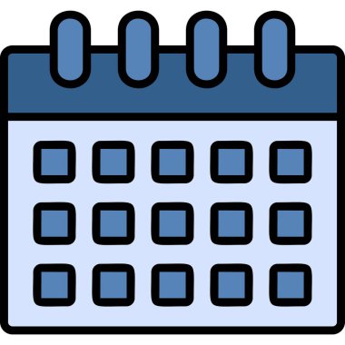 Takvim simgesi, vektör illüstrasyonu basit tasarım