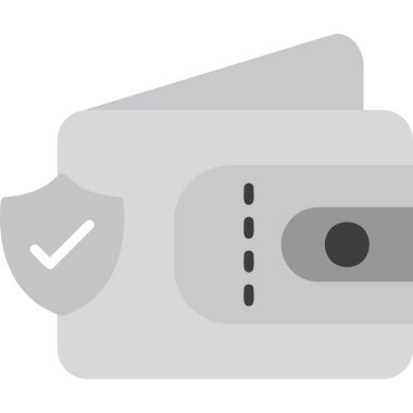 Cüzdan. Web simgesi basit illüstrasyon